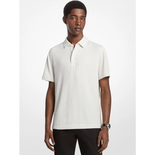 MK Polo en tricot gaufré - Michael Kors - Michael Kors Mens - Modalova