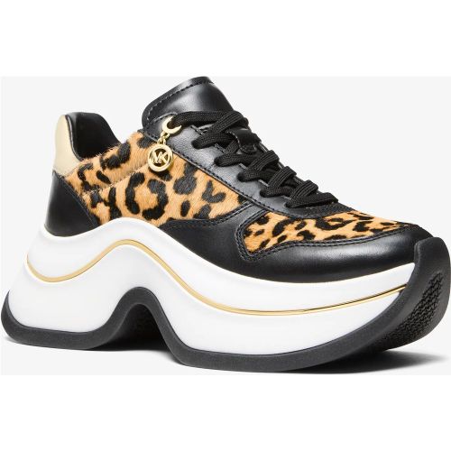 MK Basket Arla en cuir travaillé - Michael Kors - MICHAEL Michael Kors - Modalova