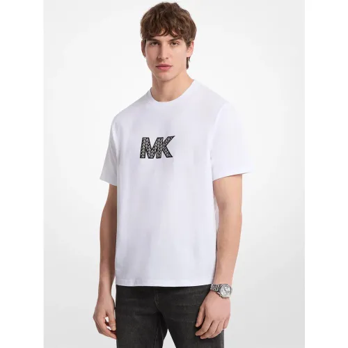MK T-shirt en coton imprimé avec logo - Michael Kors - Michael Kors Mens - Modalova