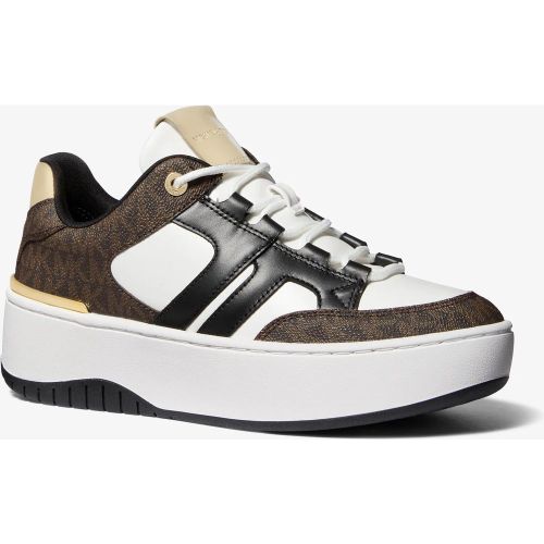 MK Basket Ryder à semelle compensée en mélange de matières - Michael Kors - MICHAEL Michael Kors - Modalova