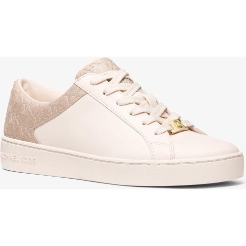 MK Basket Keaton en cuir et à paillettes avec logo en relief - Michael Kors - MICHAEL Michael Kors - Modalova