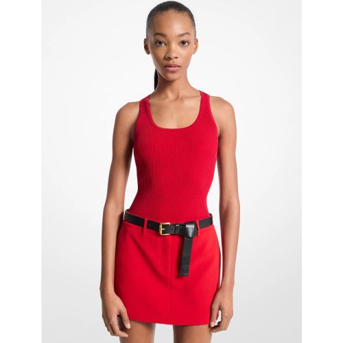 MK Débardeur décolleté côtelé - Michael Kors - MICHAEL Michael Kors - Modalova