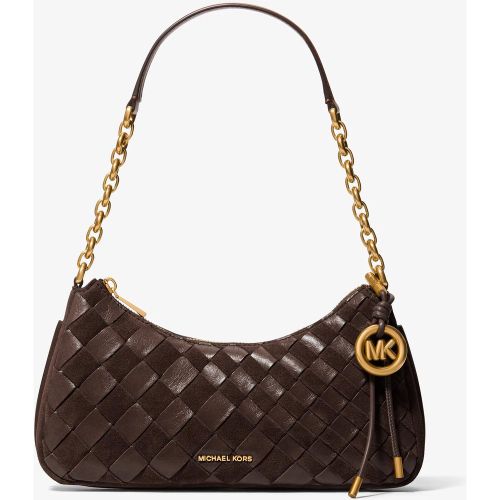 MK Pochette Nolita de taille moyenne à chaîne en cuir tissé à la main - Michael Kors - MICHAEL Michael Kors - Modalova