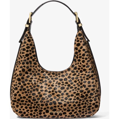 MK Petit sac porté épaule bohème Nolita en poil de vachette à imprimé guépard - Michael Kors - MICHAEL Michael Kors - Modalova