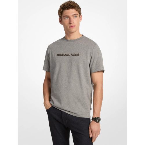 MK T-shirt en coton à logo texturé - Michael Kors - Michael Kors Mens - Modalova