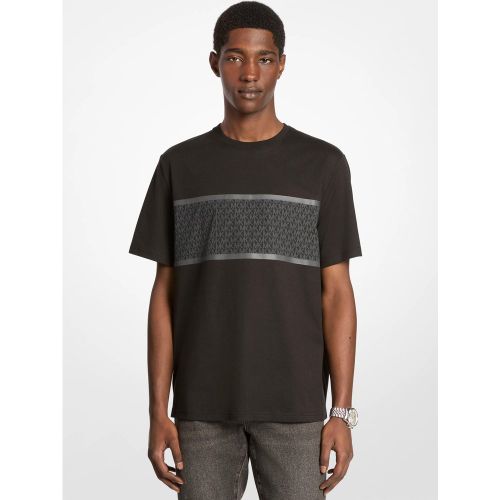 MK T-shirt rayé en coton à logo Signature - Michael Kors - Michael Kors Mens - Modalova