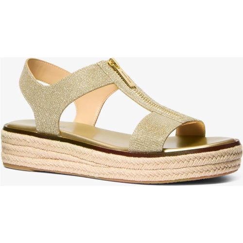 MK Sandale espadrille Berkley en maille chaîne à paillettes - Michael Kors - MICHAEL Michael Kors - Modalova