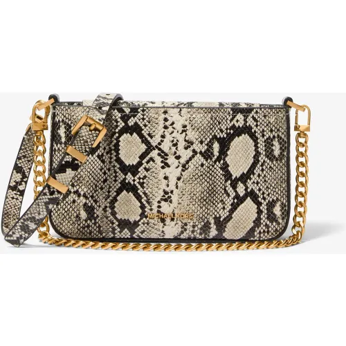 MK Petite pochette Bryant convertible en cuir effet serpent en relief - Michael Kors - MICHAEL Michael Kors - Modalova