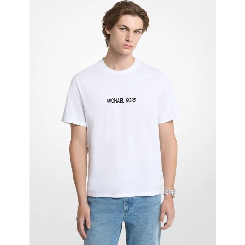 MK T-shirt en jersey de coton à logo graphique - Michael Kors - Michael Kors Mens - Modalova