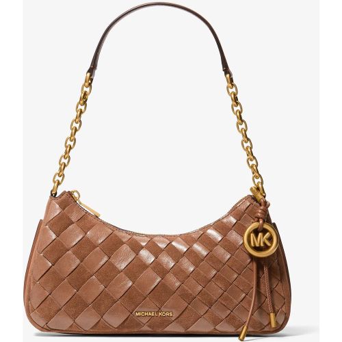 MK Pochette Nolita de taille moyenne à chaîne en cuir tissé à la main - Michael Kors - MICHAEL Michael Kors - Modalova