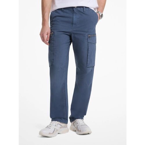 MK Pantalon cargo en popeline de coton extensible - Michael Kors - Michael Kors Mens - Modalova