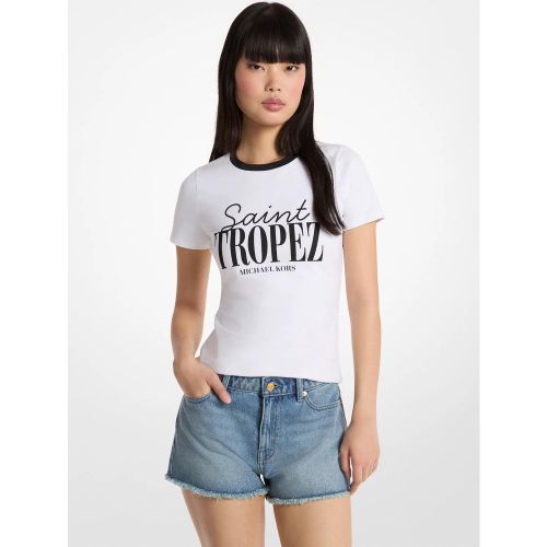 MK T-shirt en coton extensible Saint-Tropez - Michael Kors - MICHAEL Michael Kors - Modalova
