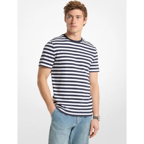 MK T-shirt rayé en coton - Michael Kors - Michael Kors Mens - Modalova