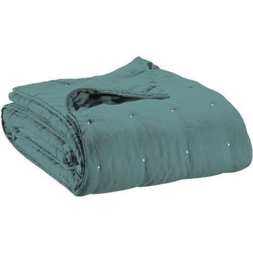 Chemin de lit coton stonewashed Zeff - Vivaraise - Modalova