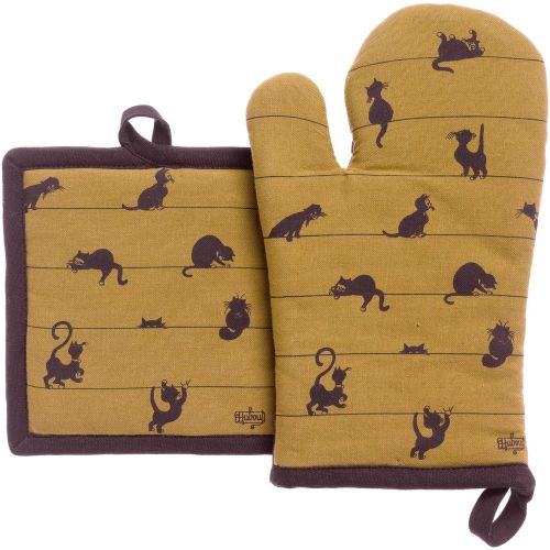 Ensemble gant de cuisine et manique Dubout Partition de chats - Winkler - Modalova