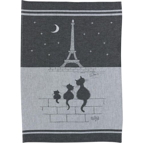 Torchon jacquard chats tour eiffel - Winkler - Modalova