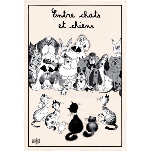 Torchon - Entre Chats et Chiens Dubout - Winkler - Modalova