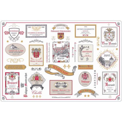 Set de table Multi Etiquettes Bourgogne - Winkler - Modalova