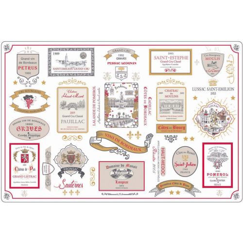 Set de table Multi Etiquettes Bordeaux - Winkler - Modalova