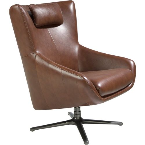 Fauteuil pivotant en cuir - Angel Cerdà - Modalova