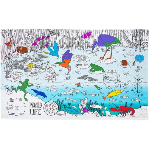 Nappe de table enfant - La vie de l'étang - Eat Sleep Doodle - Modalova