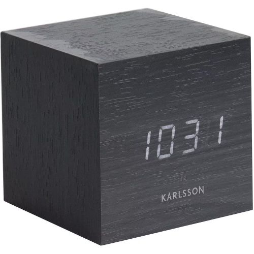 Réveil placage de bois Mini Cube LED - Karlsson - Modalova