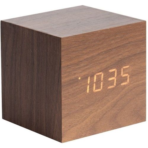 Réveil placage de bois Mini Cube LED - Karlsson - Modalova
