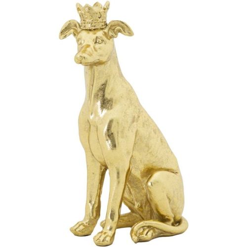 Statuette de chien assis avec une couronne Corona - Mauro Ferretti - Modalova