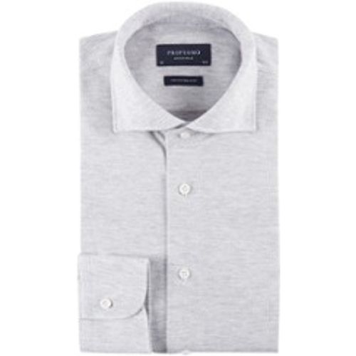 Chemise tricotée chemise coupe slim en coton piqué - Profuomo - Modalova