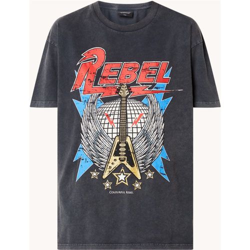 T-shirt Rebel Guitar avec imprimé - Colourful Rebel - Modalova