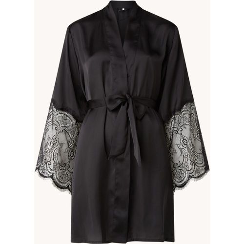 Kimono satin coco Hunkemöller en coloris Noir Femme Vêtements Vêtements de nuit Robes de chambre et peignoirs 