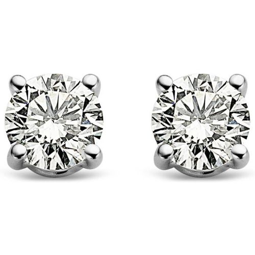 Clous d'oreilles solitaire brillant croissant en , diamant 0,22 ct. Brillant croissant - Diamond Point - Modalova