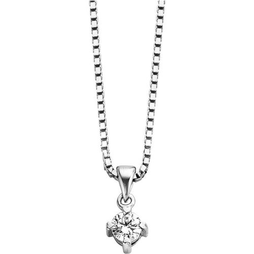 Pendentif en , diamant 0,16 ct, Hearts & Arrows - Diamond Point - Modalova