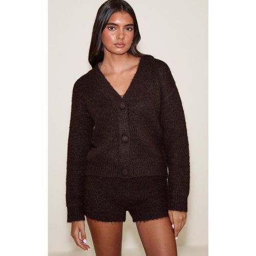 Cardigan brossé à boutons et manches longues | Taille Large - PrettyLittleThing - Modalova