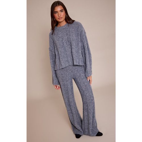 Pantalon en maille tricot épaisse côtelée | Taille Large - PrettyLittleThing - Modalova