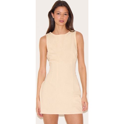Robe droite en effet lin à col bateau - PrettyLittleThing - Modalova