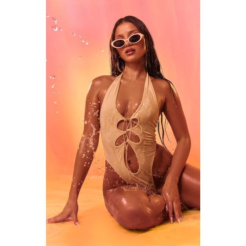 Maillot de bain découpé à nouer devant - PrettyLittleThing - Modalova