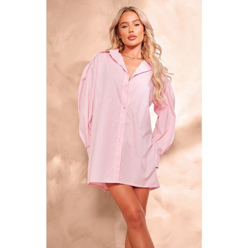 Robe chemise oversize en popeline de coton - PrettyLittleThing - Modalova