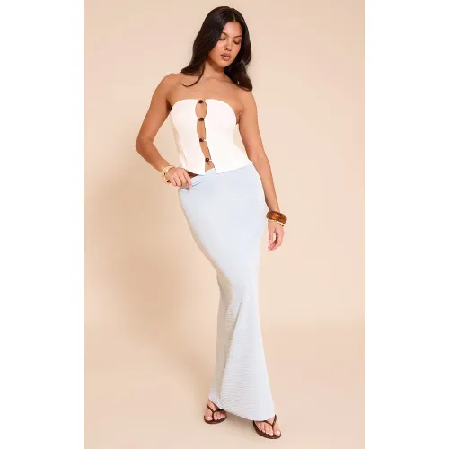 Jupe longue en jersey texturé à taille mi-haute - PrettyLittleThing - Modalova