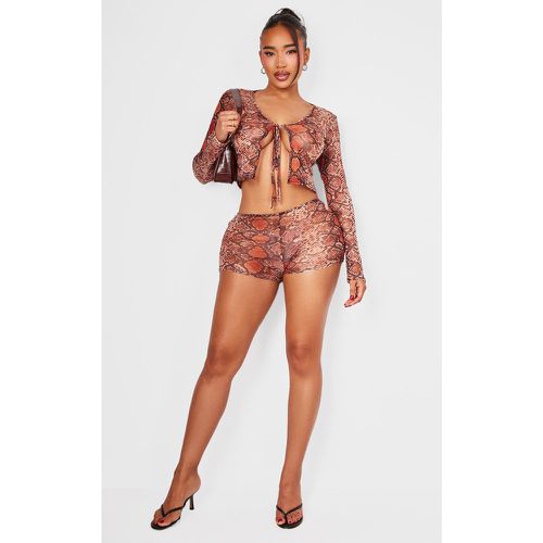 Shape Short court en mesh imprimé serpent - PrettyLittleThing - Modalova