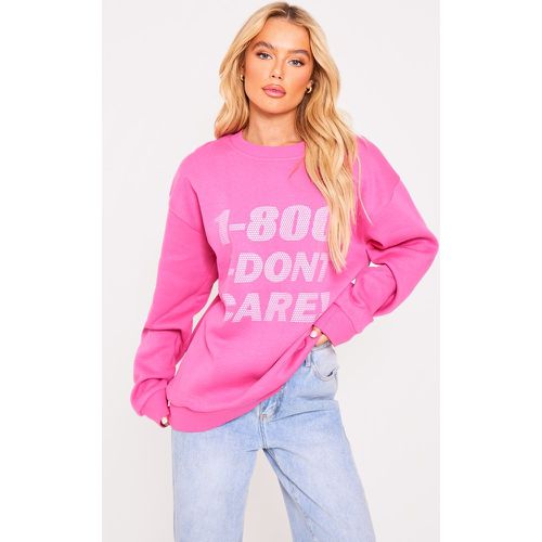 Sweat à imprimé Don't Care - PrettyLittleThing - Modalova