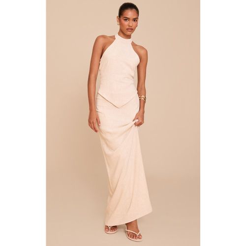 Jupe longue fluide texturée à taille mi-haute - PrettyLittleThing - Modalova