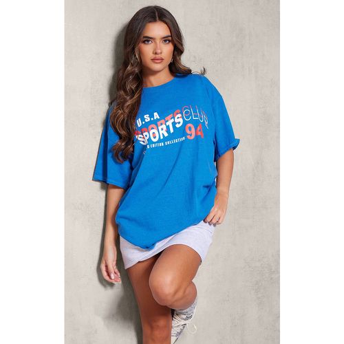 T-shirt délavé à slogan imprimé Usa Sports Club - PrettyLittleThing - Modalova