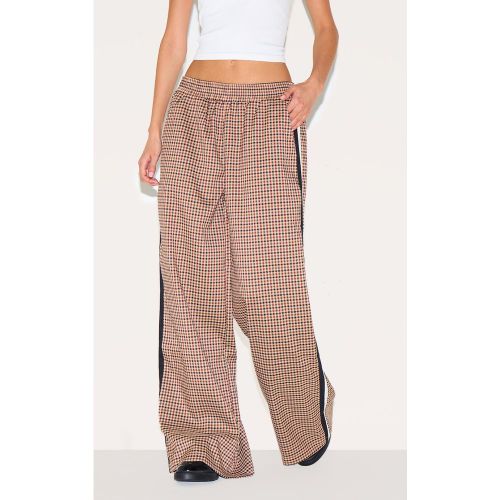 Pantalon taille élastique droit à carreaux et rayures - PrettyLittleThing - Modalova