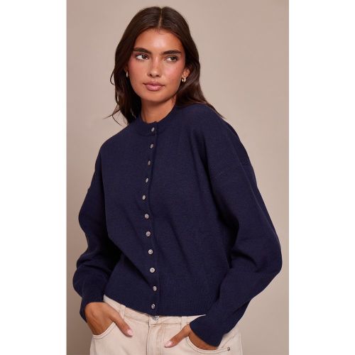 Cardigan en maille tricot compacte | Taille Large - PrettyLittleThing - Modalova