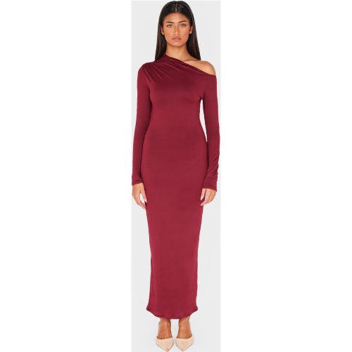 Robe longue asymétrique doublée à contours et manches longues - PrettyLittleThing - Modalova