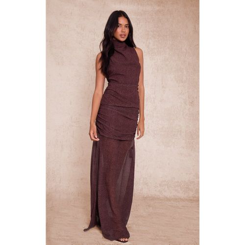 Jupe longue sirène en mousseline imprimée chocolat | Taille 38 - PrettyLittleThing - Modalova