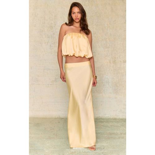 Jupe longue satinée à taille mi-haute - PrettyLittleThing - Modalova