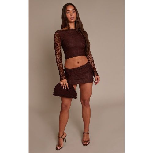 Mini-jupe en dentelle à taille mi-haute | Taille 38 - PrettyLittleThing - Modalova