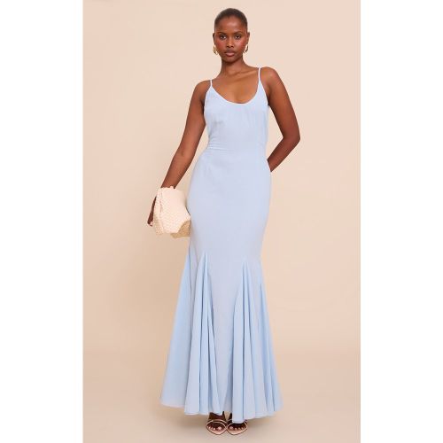 Robe longue en mousseline de soie sans manches à col rond et dos bénitier | Taille 38 - PrettyLittleThing - Modalova